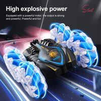 HKM-283923 Glow Wheel Gesture Sensing Stunt RC Drift Car - 2.4GHz Double-Sided Remote Control Toy for Indoor and Outdoor Fun