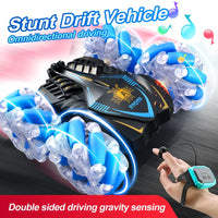 HKM-283923 Glow Wheel Gesture Sensing Stunt RC Drift Car - 2.4GHz Double-Sided Remote Control Toy for Indoor and Outdoor Fun