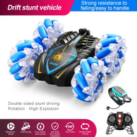 HKM-283923 Glow Wheel Gesture Sensing Stunt RC Drift Car - 2.4GHz Double-Sided Remote Control Toy for Indoor and Outdoor Fun