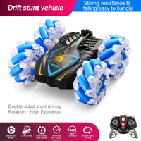 HKM-283923 Glow Wheel Gesture Sensing Stunt RC Drift Car - 2.4GHz Double-Sided Remote Control Toy for Indoor and Outdoor Fun