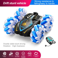 HKM-283923 Glow Wheel Gesture Sensing Stunt RC Drift Car - 2.4GHz Double-Sided Remote Control Toy for Indoor and Outdoor Fun