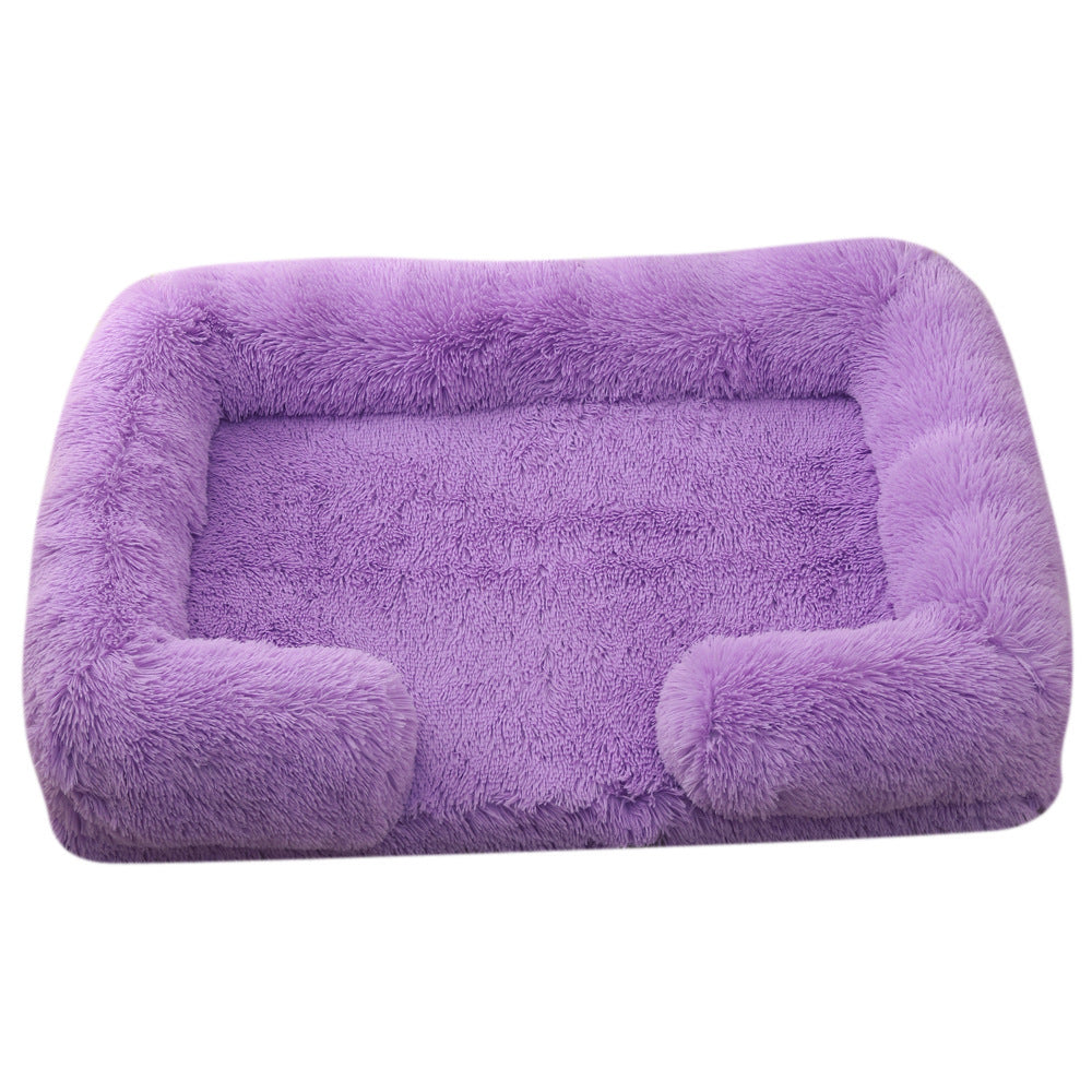 HKM-284051 Doghouse Cathouse Plush Round Pet Bed