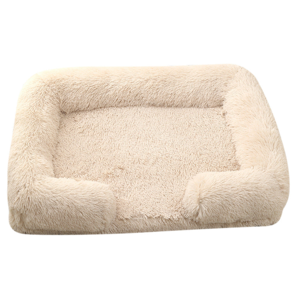 HKM-284051 Doghouse Cathouse Plush Round Pet Bed