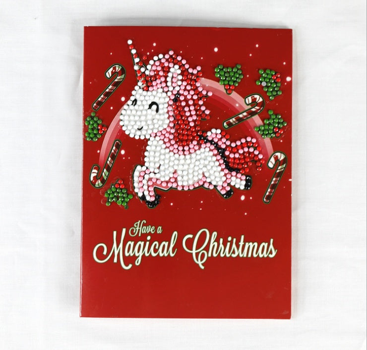 HKM-284115 Creative Christmas Diamond Painting Greeting Card for Holiday Cheer