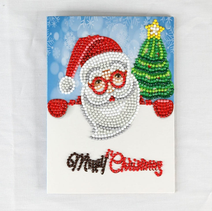 HKM-284115 Creative Christmas Diamond Painting Greeting Card for Holiday Cheer
