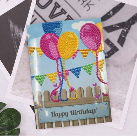 HKM-284115 Creative Christmas Diamond Painting Greeting Card for Holiday Cheer
