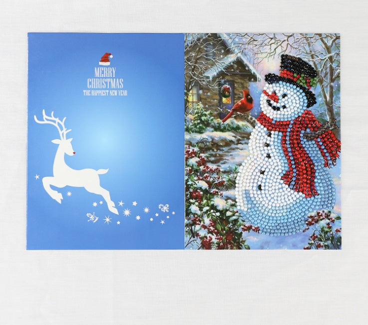 HKM-284115 Creative Christmas Diamond Painting Greeting Card for Holiday Cheer