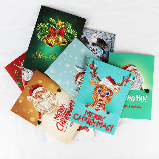 HKM-284115 Creative Christmas Diamond Painting Greeting Card for Holiday Cheer