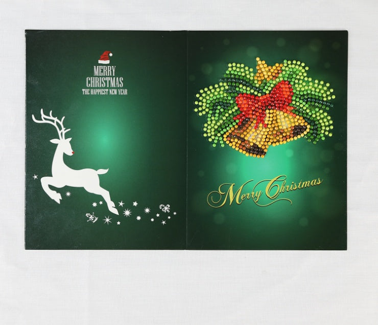 HKM-284115 Creative Christmas Diamond Painting Greeting Card for Holiday Cheer