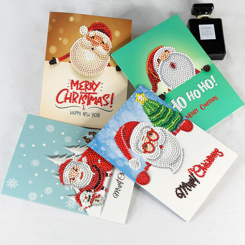 HKM-284115 Creative Christmas Diamond Painting Greeting Card for Holiday Cheer