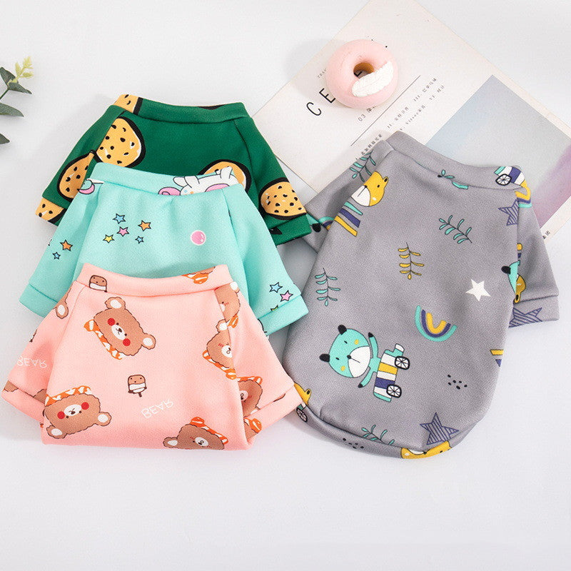 HKM-284179 Cozy Green Pineapple Anti-Lint Sweater for Cats - Available in Multiple Sizes