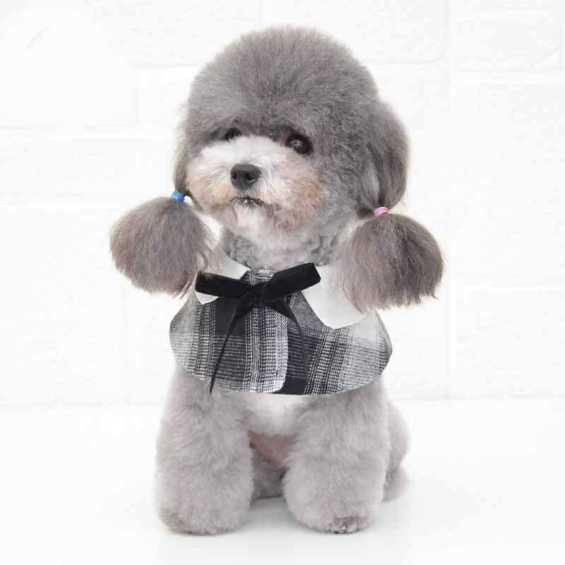 HKM-284179 Elegant Pet Shawl with Bow Tie - Available in Multiple Plaids and Sizes S, M, L