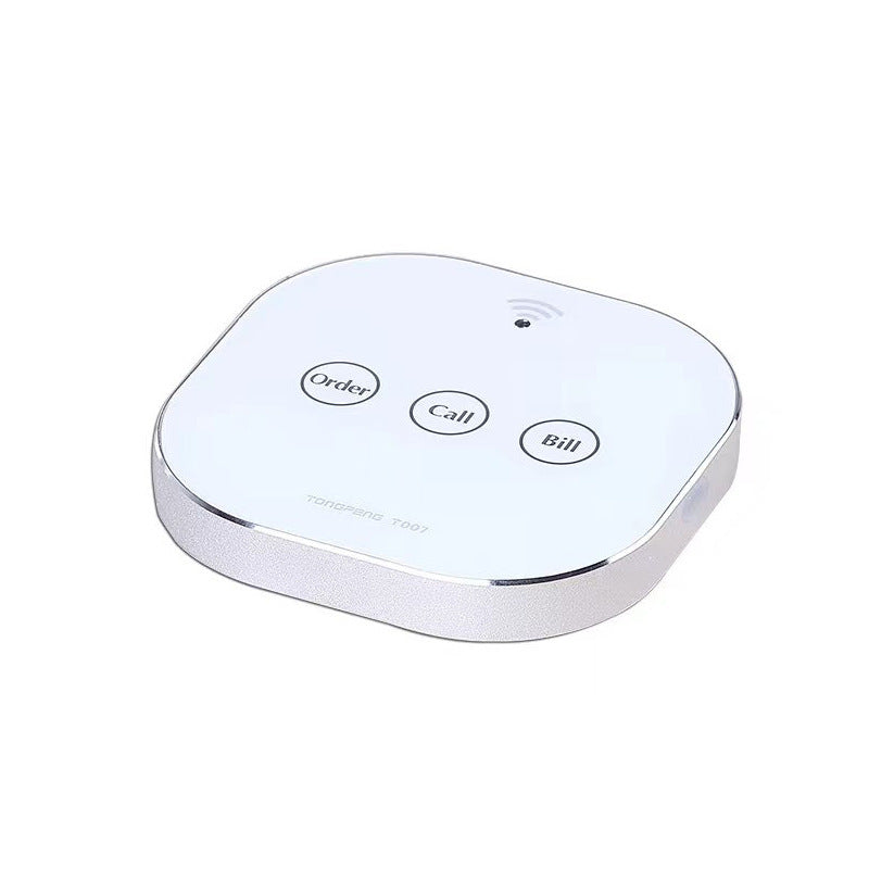 HKM-284179 Smart Wireless Pager for Restaurants, Hotels, and Hospitals - Black & White, Push-Button Operation