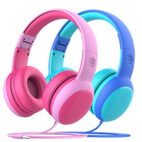 HKM-284243 Children's Wired On-Ear Headphones with In-Line Control - Dynamic Sound Quality