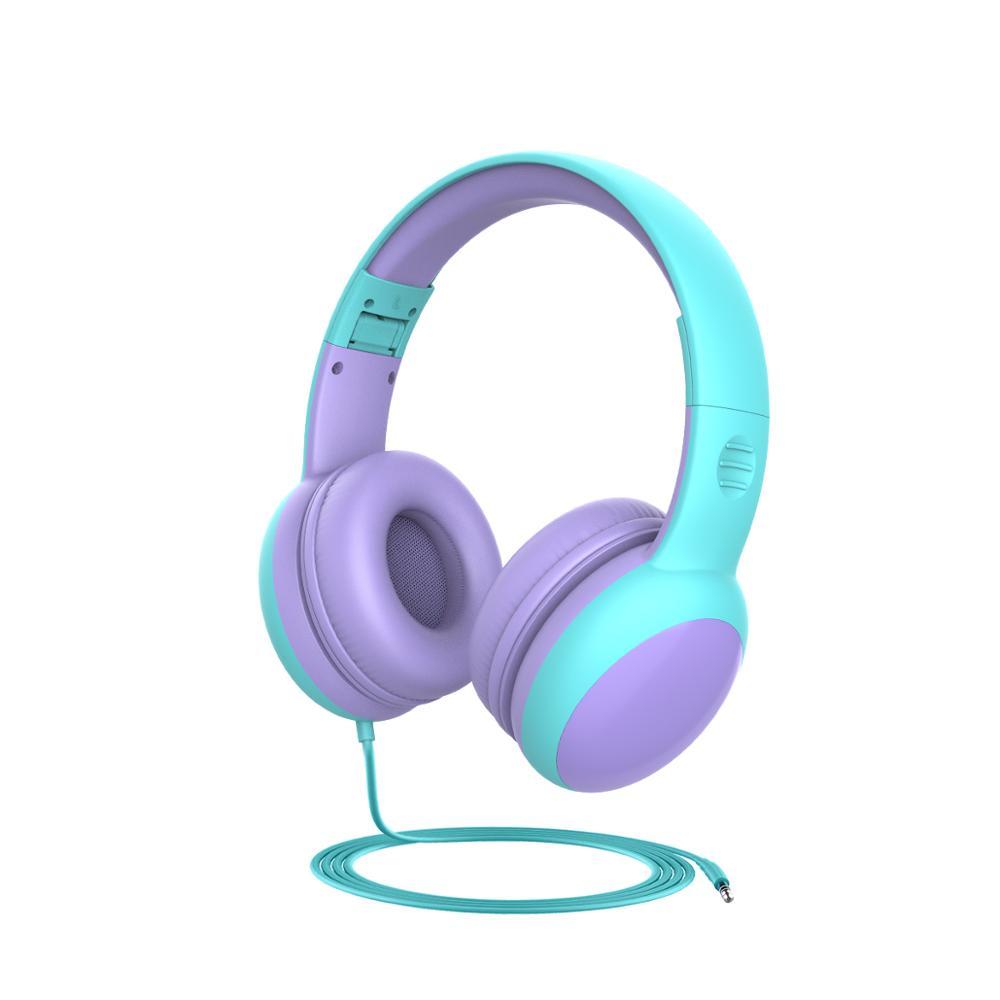 HKM-284243 Children's Wired On-Ear Headphones with In-Line Control - Dynamic Sound Quality
