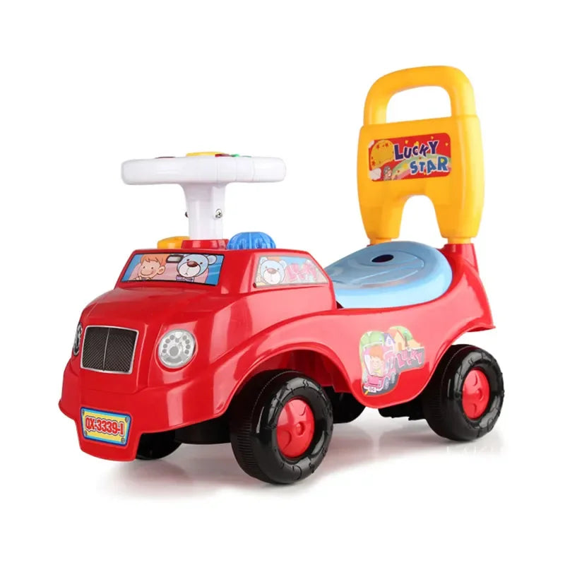 HKM-284307 Cartoon Toddler Ride-On Buggy Car - Battery Powered Swing Toy for Ages 18 Months and Up