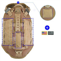 HKM-284307 Large Dog Tactical Harness with Leash and Backpack for Training Activities