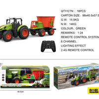 HKM-284499 Remote Control Farm Engineering Vehicle - Simulation Wood Grabbing Car Model for Ages 5 and Up