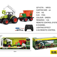 HKM-284499 Remote Control Farm Engineering Vehicle - Simulation Wood Grabbing Car Model for Ages 5 and Up