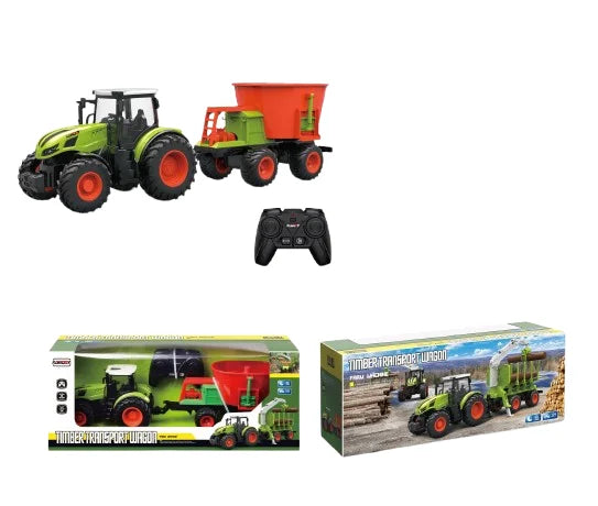 HKM-284499 Remote Control Farm Engineering Vehicle - Simulation Wood Grabbing Car Model for Ages 5 and Up