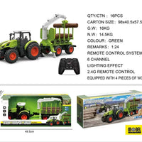 HKM-284499 Remote Control Farm Engineering Vehicle - Simulation Wood Grabbing Car Model for Ages 5 and Up