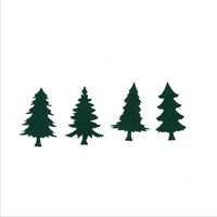 HKM-284627 Handmade Christmas Tree Greeting Card Cutting Mold - Carbon Steel, Silver, 11.9x7.1cm