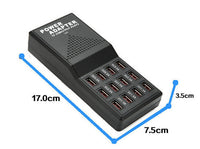 HKM-284691 12-Port USB Smart Charger for Mobile Devices - 3500mA Output, Compatible with Global Standards