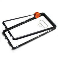 HKM-284755 Clamshell Metal Frame Magnetic Tempered Glass Case for Samsung Note9