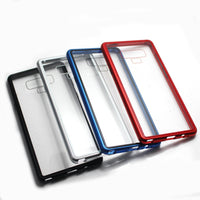 HKM-284755 Clamshell Metal Frame Magnetic Tempered Glass Case for Samsung Note9