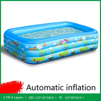 HKM-284755 Foldable Inflatable Swimming Pool in Multiple Sizes, Waterproof Eco-Friendly PVC, Ideal for Family Fun