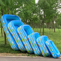 HKM-284755 Foldable Inflatable Swimming Pool in Multiple Sizes, Waterproof Eco-Friendly PVC, Ideal for Family Fun