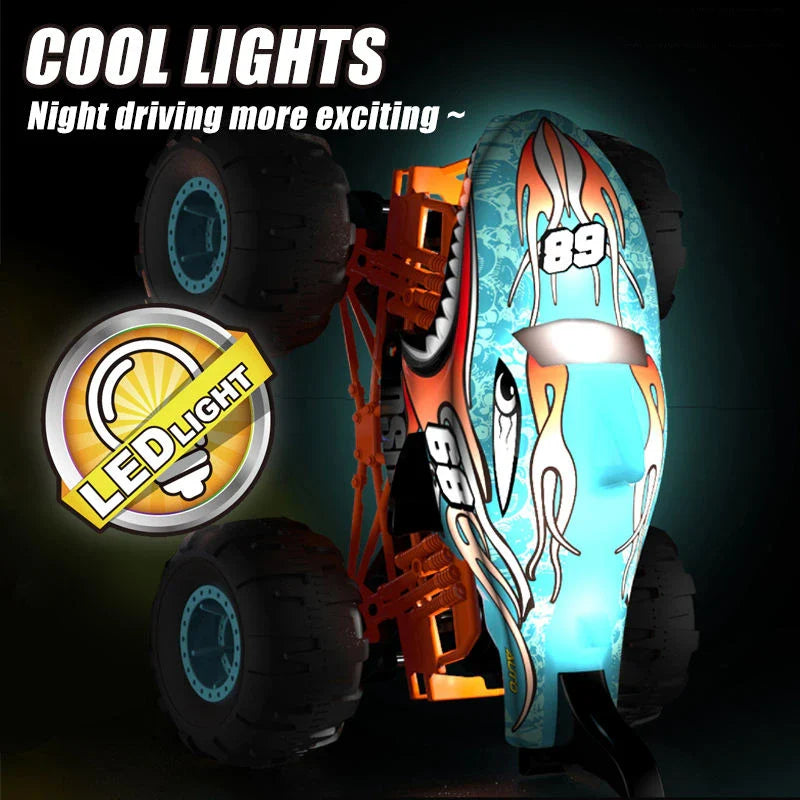 HKM-285075 2.4GHz Gyro Rotation Remote Control Stunt Car - RC Off-road Spinning Toy for Ages 5 and Up