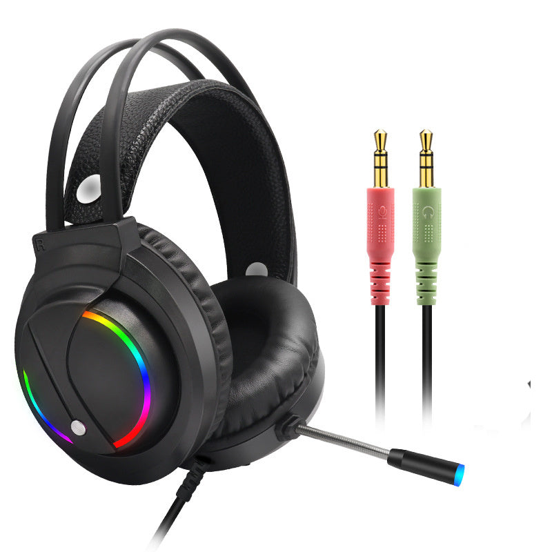 HKM-285331 7.1 RGB Surround Sound Gaming Headset with USB Connection and Microphone