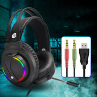 HKM-285331 7.1 RGB Surround Sound Gaming Headset with USB Connection and Microphone