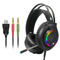 HKM-285331 7.1 RGB Surround Sound Gaming Headset with USB Connection and Microphone