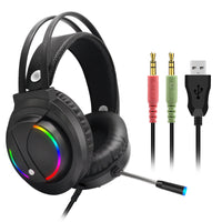 HKM-285331 7.1 RGB Surround Sound Gaming Headset with USB Connection and Microphone