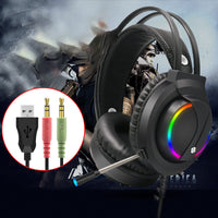 HKM-285331 7.1 RGB Surround Sound Gaming Headset with USB Connection and Microphone