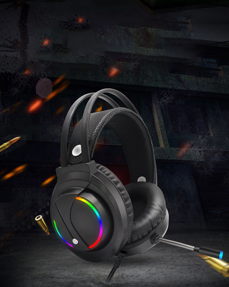 HKM-285331 7.1 RGB Surround Sound Gaming Headset with USB Connection and Microphone
