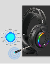 HKM-285331 7.1 RGB Surround Sound Gaming Headset with USB Connection and Microphone