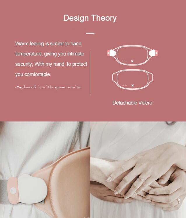 HKM-285395 Rechargeable Menstrual Pain Relief Heating Massage Belt with Adjustable Temperature Settings
