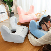 HKM-285459 Multi-functional Afternoon Nap Pillow for Stomach Sleepers and Car Seats, 40x35cm, Soft PP Cotton