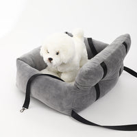 HKM-285459 Universal Pet Car Bed – Gray, Large Size 53*42*29 cm, Small Size 44*35*27 cm, Soft Cloth Material
