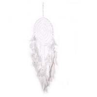 HKM-285587 Modern White Feather Strap Dream Catcher for Wedding Ceremony Decoration