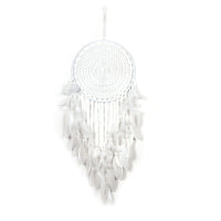 HKM-285587 Modern White Feather Strap Dream Catcher for Wedding Ceremony Decoration