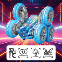HKM-285651 Six Wheel Double-Sided Stunt Remote Control Car with 360 Drift and Colorful Lights