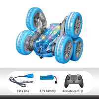 HKM-285651 Six Wheel Double-Sided Stunt Remote Control Car with 360 Drift and Colorful Lights