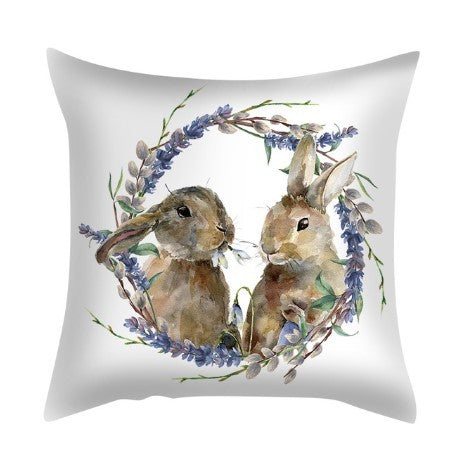 HKM-285715 Plush Cartoon Pillowcase for Bedroom, Sofa, and Car - 45cmx45cm Polyester Design