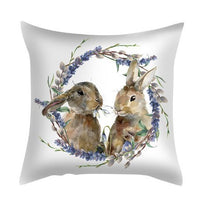 HKM-285715 Plush Cartoon Pillowcase for Bedroom, Sofa, and Car - 45cmx45cm Polyester Design