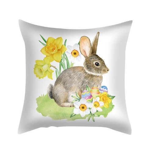 HKM-285715 Plush Cartoon Pillowcase for Bedroom, Sofa, and Car - 45cmx45cm Polyester Design