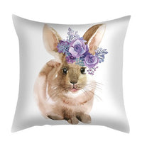 HKM-285715 Plush Cartoon Pillowcase for Bedroom, Sofa, and Car - 45cmx45cm Polyester Design
